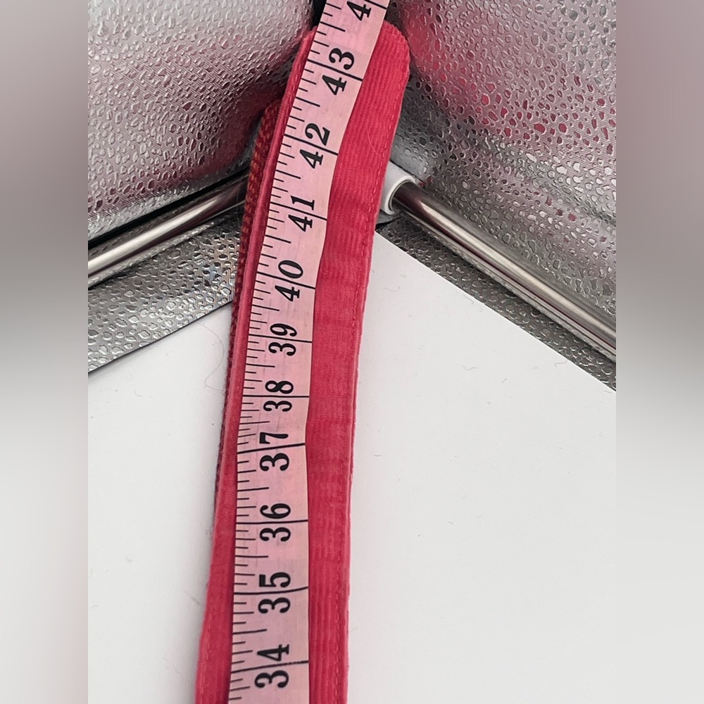 LL Bean Preppy Pink Burgundy Women's Ribbon (2) Belts Corduroy dog embroidery ML - Picture 9 of 9